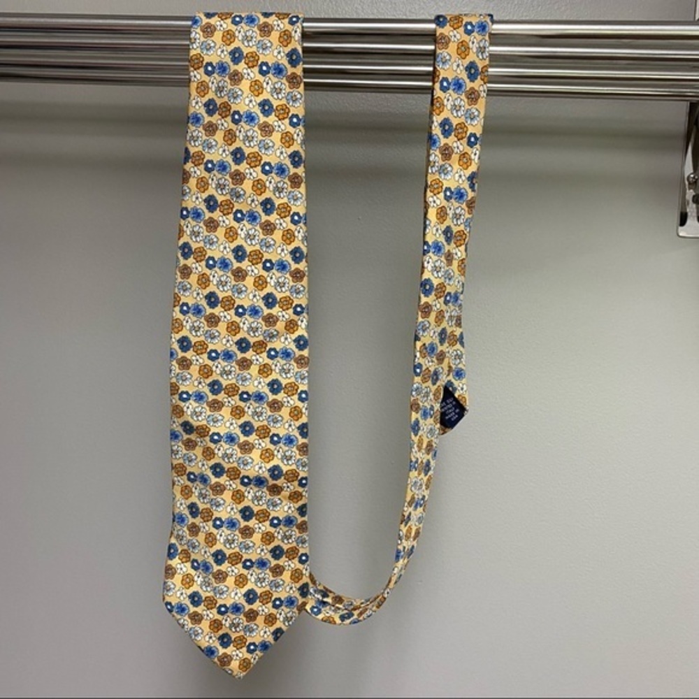 Brooks Brothers Makers & Merchants Men's Floral Necktie Silk Printed In Italy